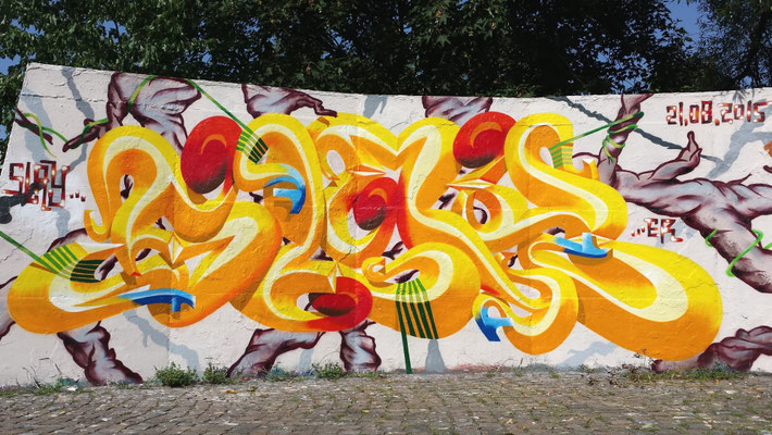 PAT23 "Slay" 3D Style - Graffiti Kunst Leipzig 2015