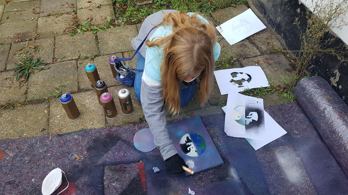 Graffiti Workshop Leipzig in Schule Halle
