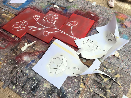 Leinwand-Graffiti Workshop Leipzig Kepler Schule - PAT23 & Fraencisart 