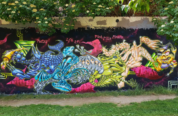 PAT23 - Graffiti Piece - Wall of Fame Leipzig - 2021