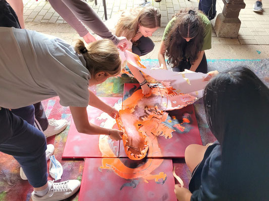 Leinwand-Graffiti Workshop Leipzig Kepler Schule - PAT23 & Fraencisart