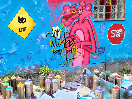 PAT23 Graffiti Projekt Schulhofgestaltung Großdeuben bei Leipzig 