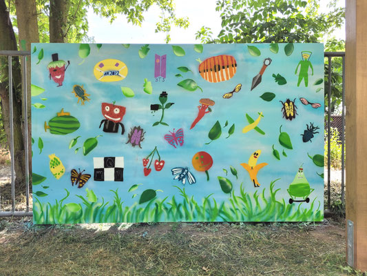 PAT23 Förderschule für Menschen mit Behinderung Graffiti Projekt Leipzig - Schulgartengestaltung