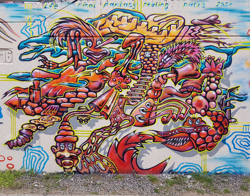 PAT23 Piece - Graffiti Kunst Leipzig 2021