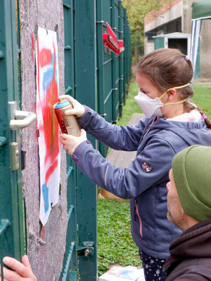 PAT23 & Fraencisart - Graffiti Workshop Leipzig - Wilhelm-Hauff Grundschule 