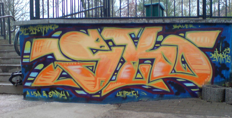 PAT23 "SK" Piece - Graffiti Kunst Altenburg 2008