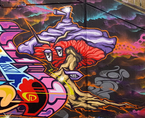 PAT23 - Graffiti "Sprüh" Pilz - Projekt Leipzig 2020