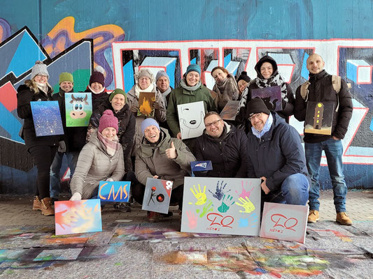 PAT23 Graffiti Teamevent Projekt in Leipzig für Time Change GmbH
