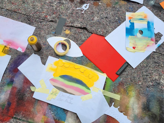 Graffiti Workshop Leipzig Schule Hort Grundschule Kinder Leinwand