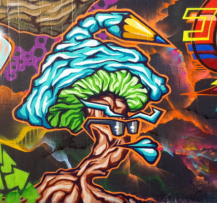 PAT23 - Graffiti "Stift" Pilz - Projekt Leipzig 2020