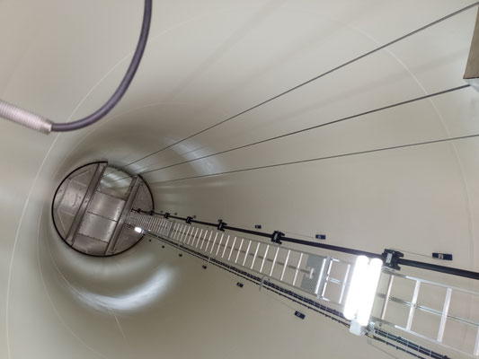 Blick in den 82 m hohen Turm