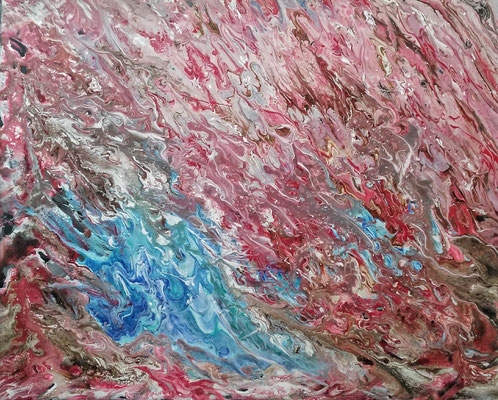 FLUX; 40x50 cm; Liquid Acryl auf Leinen; Preis € 300,-