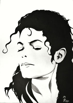 MICHAEL JACKSON Nr.2; 70x50 cm; Gesso auf Leinen (NICHT ERHÄLTLICH) 