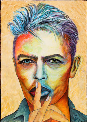 DAVID BOWIE Nr.1; 70x50 cm; Acryl auf Leinen (Original nicht mehr erhältlich) 