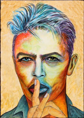 DAVID BOWIE Nr.1; 70x50 cm; Acryl auf Leinen (Original nicht mehr erhältlich) 