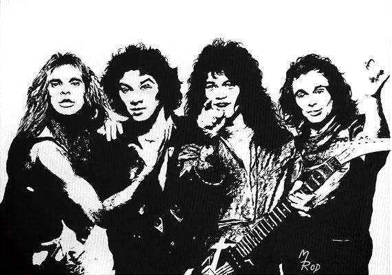 VAN HALEN Nr.1; 50x70 cm; Gesso auf Leinen mit Schlussfirnis matt; Preis € 300,-