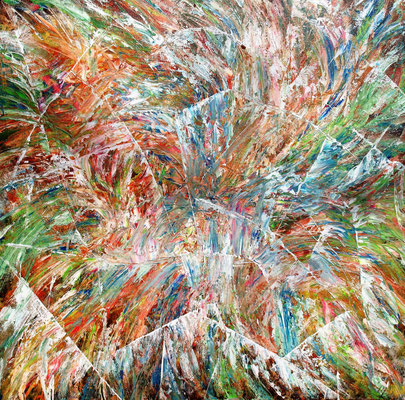 MOSAIKO, 100x100 cm, Öl auf Leinen (NICHT ERHÄLTLICH)