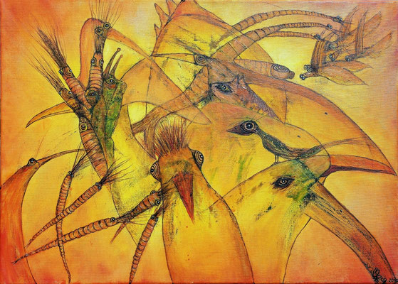 FAUNOPTICUM; 50x70 cm; Acryl auf Leinen; Preis € 350,-