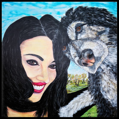 NATASA & GINA; 80x80 cm; Acryl auf Leinen (Original nicht mehr erhältlich) 