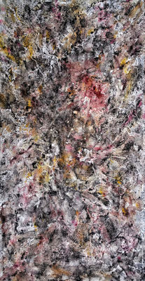  AMORPHOUS III; 30x60 cm; Mixed Media auf Leinen; Preis € 200,-