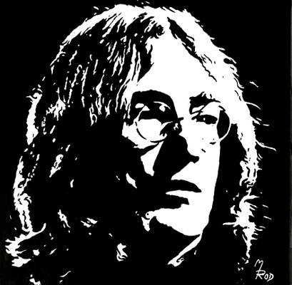JOHN LENNON Nr.1; 60x60 cm; Gesso auf Leinen mit Schlussfirnis matt; Preis € 300,-