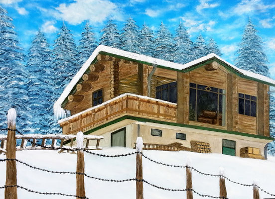 PACHLERS HAUS, 60x80 cm, Öl auf Leinen (NICHT ERHÄLTLICH) 