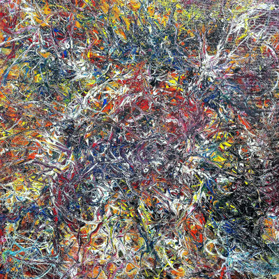 ARARA; 100x100 cm; Acryl auf Leinen; Preis € 550,-