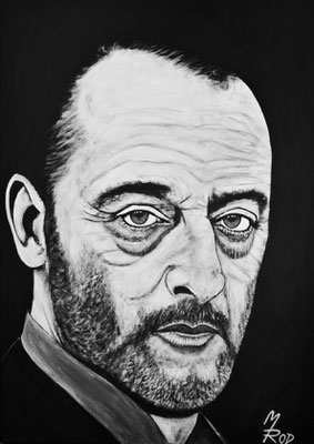 JEAN RENO Nr.1; 70x50 cm; Gesso auf Leinen mit Schlussfirnis matt; Preis € 400,-