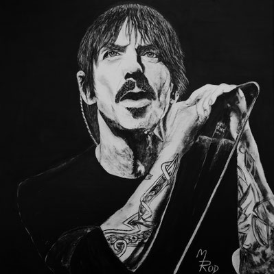 ANTHONY KIEDIS Nr.1; 58x58 cm; Gesso auf Leinen (NICHT ERHÄLTLICH) 
