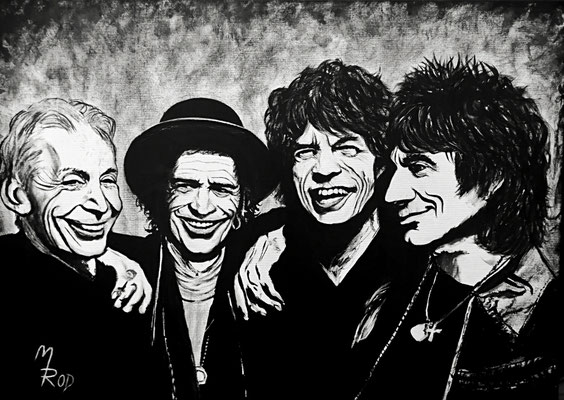 THE ROLLING STONES Nr.2; 50x70 cm; Gesso auf Leinen (NICHT ERHÄLTLICH) 