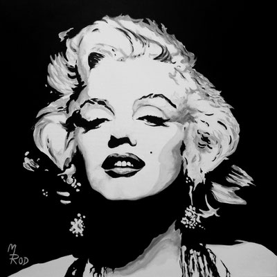 MARILYN MONROE Nr.4; 60x60 cm; Gesso auf Leinen (Original nicht mehr erhältlich)