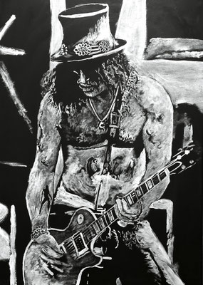 SLASH Nr.2; 70x50 cm; Gesso auf Leinen mit Schlussfirnis matt; Preis € 300,-