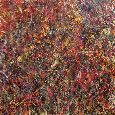 ICE GLOW, 100x100 cm, Acryl auf Leinen, Preis € 500,-