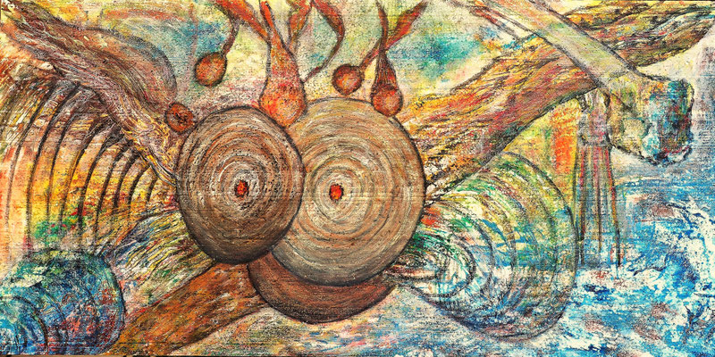 FROG CLAMPS; 50x100 cm; Acryl auf Styropor; Preis € 350,-