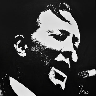 BILL HALEY Nr.1; 40x40 cm; Gesso auf Leinen (NICHT ERHÄLTLICH) 