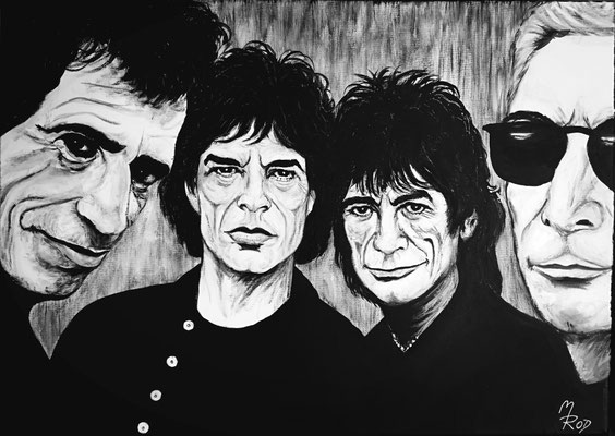 THE ROLLING STONES Nr.3; 50x70 cm; Gesso auf Leinen (NICHT ERHÄLTLICH) 
