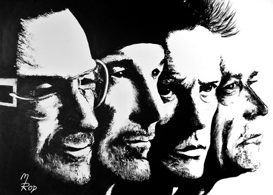 U2 Nr.1; 50x70 cm; Gesso auf Leinen (NICHT ERHÄLTLICH) 