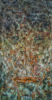 AMORPHOUS V; 60x30 cm; Mixed Media auf Leinen; Preis € 200,-