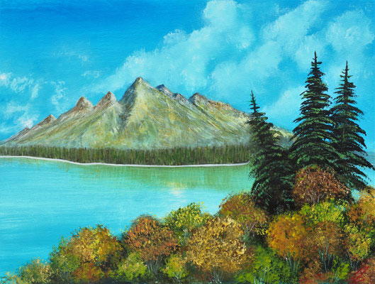 TARN II; 42x56 cm; Öl auf Malplatte mit Schlussfirnis seidenmatt; Preis € 250,-