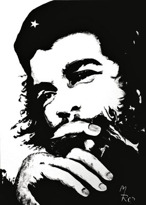 CHE GUEVARA Nr.5; 70x50 cm; Gesso auf Leinen (NICHT ERHÄLTLICH) 