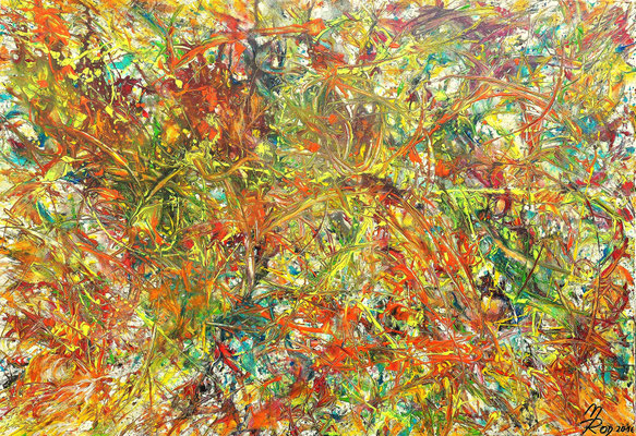 DSCHUNGEL, 70x100 cm, Acryl auf Leinen, Preis € 450,-