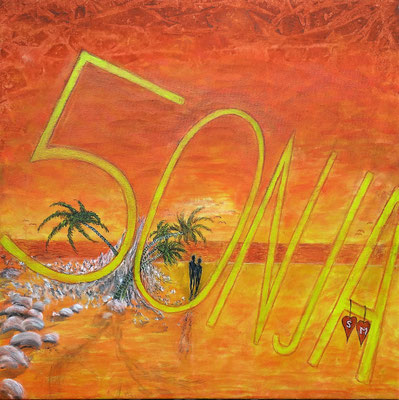 50NJA, 50x50 cm, Acryl auf Leinen (NICHT ERHÄLTLICH)