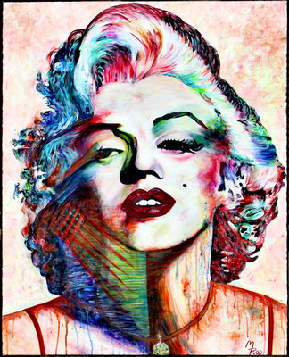 MARILYN MONROE Nr.1; 100x80 cm; Acryl auf Leinen (Original nicht mehr erhältlich) 