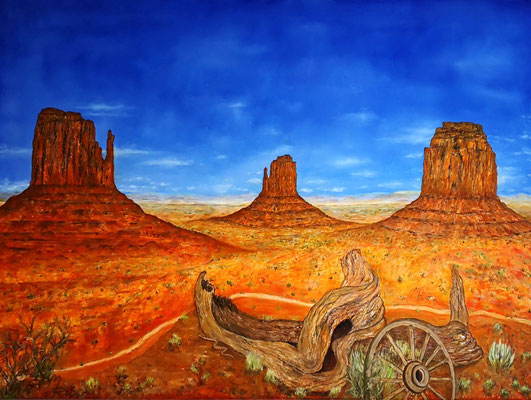 MONUMENT VALLEY; 80x120 cm; Öl auf Leinen (Original nicht mehr erhältlich) 