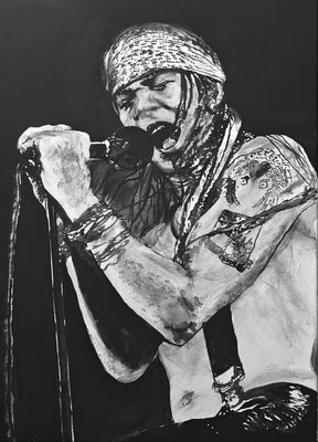 (noch nicht fertiggestellt) - AXL ROSE Nr.2; 70x50 cm, Gesso auf Leinen mit Schlussfirnis matt, Preis € 400,-