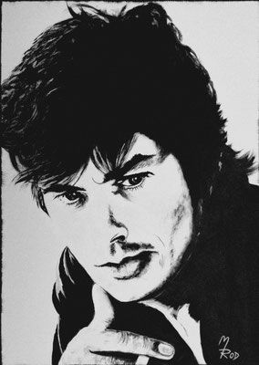 ALAIN DELON Nr.1; 70x50 cm; Gesso auf Leinen mit Schlussfirnis seidenmatt; Preis € 300,-