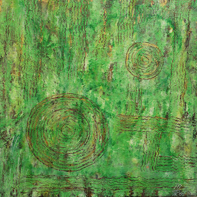 DIAMETRAL FOUR-HUNDRED; 80x80 cm; Acryl auf Leinen; Preis € 450,-