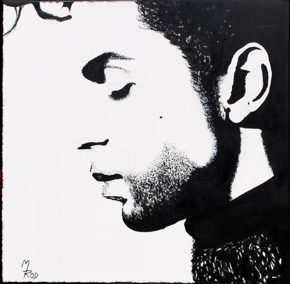 PRINCE Nr.1; 80x80 cm; Gesso auf Leinen (NICHT ERHÄLTLICH) 