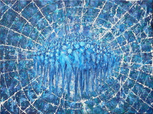 IS - IN THE SPIDERNET, 60x80 cm, Öl auf Leinen (NICHT ERHÄLTLICH) 