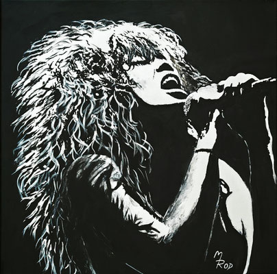 TINA TURNER Nr.4; 60x60 cm; Gesso auf Leinen mit Schlussfirnis matt; Preis € 400,-